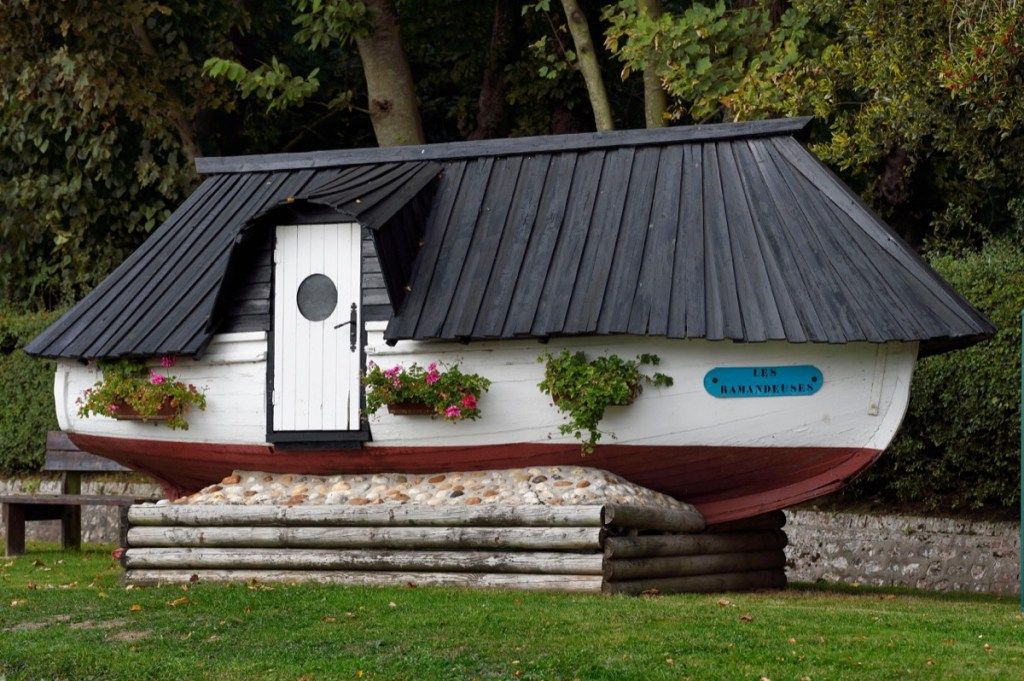 vecchia casa barca da pesca, case uniche