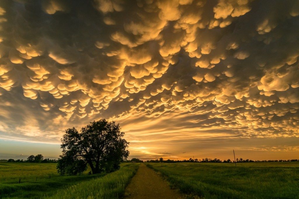 Mammatus Clouds nebraska fotografije redkih dogodkov