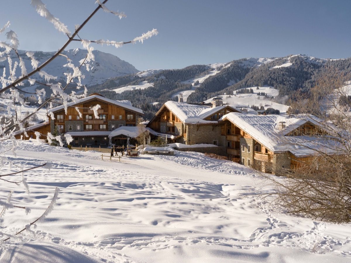 overzicht van het luxe skigebied in frankrijk