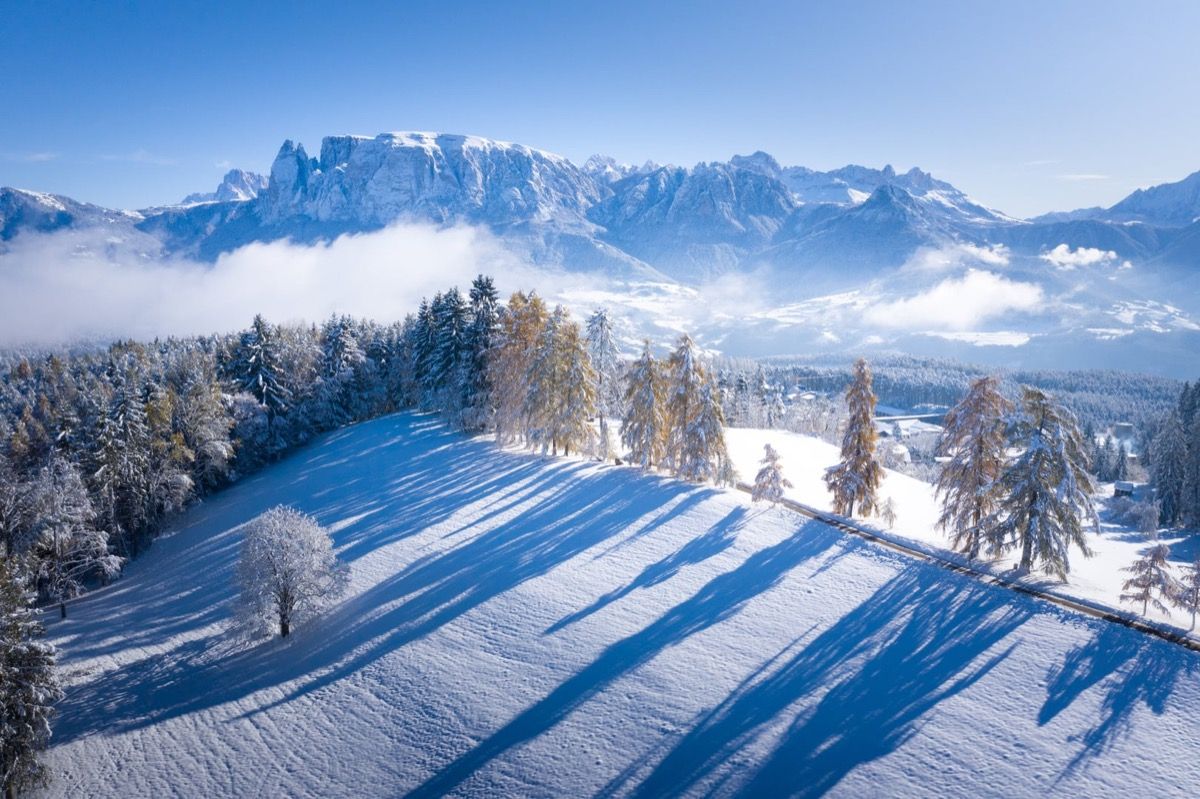 schneebedeckte Berge in Italien