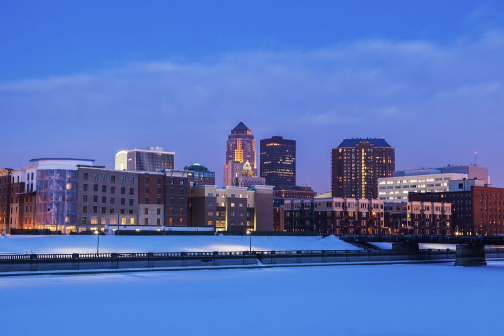 Des Moines, geriausi miestai, laimingiausi miestai, ilgiausiai gyvenantys miestai, geriausi miestai dvarui įsigyti