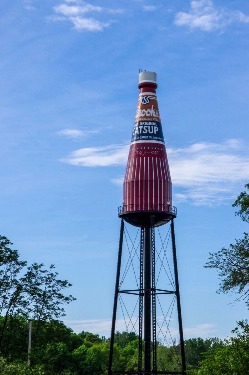 store brooks catsup flaske vanntårn i Illinois, rare statlige landemerker