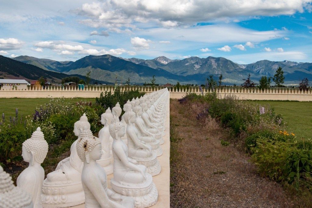 hage med tusen buddhaer i montana, rare statlige landemerker