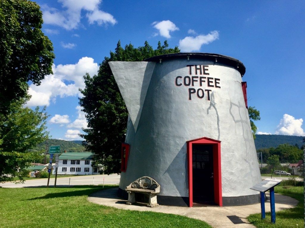 kohvikannu ehitamine koontz Pennsylvanias, imelikud osariigi vaatamisväärsused