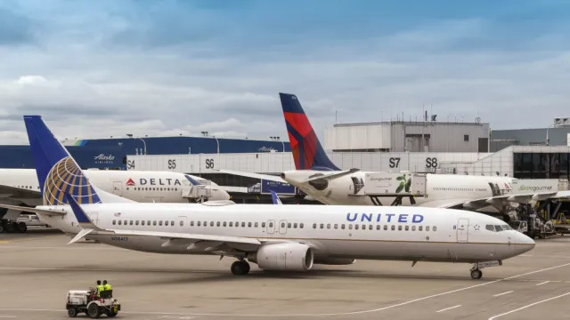 Delta och United minskar antalet flyg till 10 större städer, med start i mars