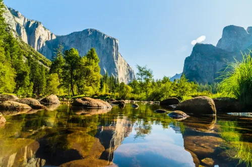   Kaliforniya ABD'deki Yosemite Ulusal Parkı'nın güzel doğa resimleri