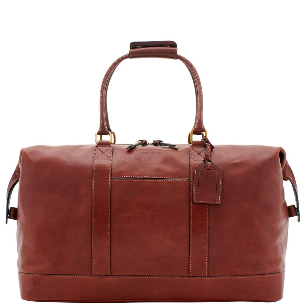 शीर्ष संभाल के साथ लाल भूरे रंग के चमड़े के बैग
